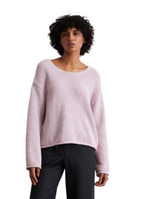 Marc O'Polo MARC O'POLO Damen Rundhalspullover "aus Organic Cotton", lila, casual, Gr. S, unifarben, Obermaterial: 100% Baumwolle, Pullover