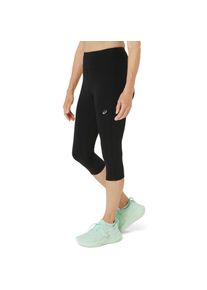 asics Damen Laufhose "ROAD HIGH WAIST CAPRI TIGHT", schwarz, sportlich, Gr. XS, Obermaterial: 78% Polyester, 22% Elasthan, Hosen
