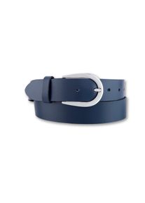 Bernd Götz BERND GÖTZ Damen Ledergürtel, blau, casual, Gr. 105, unifarben, Rindsleder, Gürtel, mit silberfarbener Schließe