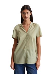 Marc O'Polo MARC O'POLO Damen Kurzarmbluse "aus leichtem Baumwolle-Voile"smooth sage, elegant, Gr. 32, unifarben, Obermaterial: 100% Baumwolle, Blusen