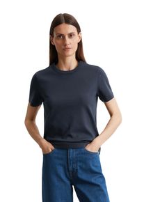 Marc O'Polo MARC O'POLO Damen T-Shirt "aus Interlock-Jersey", blau, Basic, Gr. XXL, unifarben, Obermaterial: 100% Baumwolle, Shirts