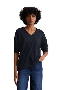 Marc O'Polo MARC O'POLO Damen Strickpullover "aus Organic-Cotton-Mix", blau, casual, Gr. XS, unifarben, Obermaterial: 90% Baumwolle, 10% Polyamid, Pullover