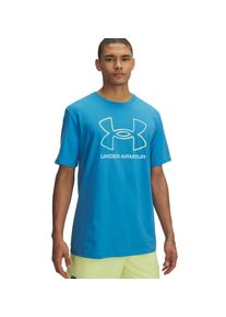 Under Armour Herren T-Shirt "UA GL FOUNDATION UPDATE SS"ether blau, sonic gelb, stream, sportlich, Gr. L, Single Jersey, Obermaterial: 60% Baumwolle,