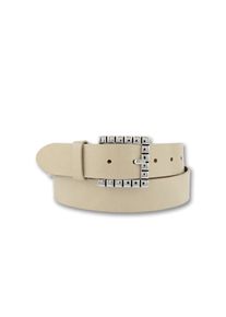 Bernd Götz BERND GÖTZ Damen Ledergürtel, beige, casual, Gr. 85, unifarben, Rindsleder, Gürtel, mit glänzender Designschließe