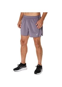 asics Herren Laufshorts "asics CORE 5IN SHORT"lavender grau, sportlich, Gr. S, Obermaterial: 90% Polyester, 10% Elasthan, Hosen