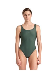 arena Damen Badeanzug "WOMEN'S arena TEAM STRIPE SWIMSUIT", grün, sportlich, Gr. XS, Obermaterial: 80% Polyamid, 20% Elasthan, Badeanzüge