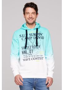 CAMP DAVID Herren Kapuzensweatshirt, blau, casual, Gr. 4XL, bedruckt, Material: 60% Baumwolle, 40% Polyester, Sweatshirts, mit Farbverlauf