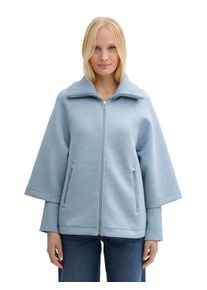 Tom Tailor Damen Capelight blau indigo melange, casual, Gr. M, meliert, Obermaterial: 50% Polyester, 44% Viskose, 6% Elasthan. Futter: 100%