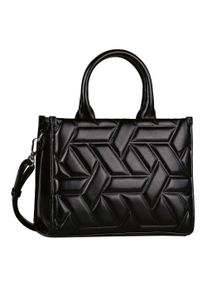 Tom Tailor Damen Shopper "Amela", schwarz, Polyurethan, Taschen, in einem soft wattierten Design mit geradlinigen Formen