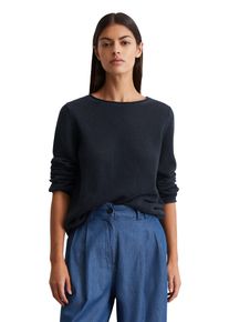 Marc O'Polo MARC O'POLO Damen Rundhalspullover "aus softem Baumwoll-Garn", blau, casual, Gr. XS, unifarben, Obermaterial: 100% Baumwolle, Pullover