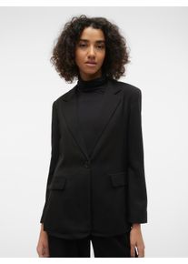 Véro Moda VERO MODA Damen Longblazer "VMRITA LS LOOSE BLAZER NOOS", schwarz, modisch, Gr. S, unifarben, Web, Obermaterial: 98% Polyester, 2% Elasthan, Blazer