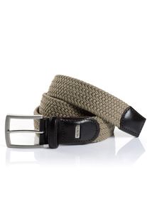 MONTI Damen Ledergürtel "HAMBURG", beige, casual, Gr. 100, Materialmix, Gürtel, 3,5 cm breit, Elastischer Flechtgürtel, Casual-Business-Sportiv