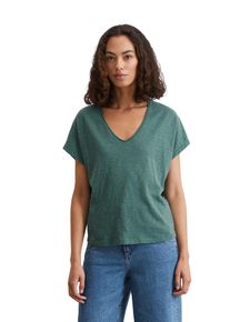 Marc O'Polo MARC O'POLO Damen T-Shirtsummer pine, casual, Gr. XS, unifarben, Single Jersey, Obermaterial: 100% Baumwolle, Shirts, mit V-Ausschnitt