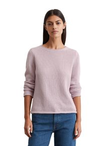 Marc O'Polo MARC O'POLO Damen Rundhalspullover "aus softem Baumwoll-Garn", lila, casual, Gr. S, unifarben, Obermaterial: 100% Baumwolle, Pullover
