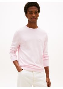 Tommy Hilfiger Herren Rundhalspullover "ESSENTIAL COTTON CREW NECK"pink lily, casual, Gr. XL, Strick, Obermaterial: 100% Baumwolle, Pullover