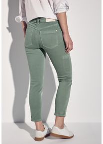 Street One Damen Loose-fit-Jeansolive washed, casual, Gr. 30, unifarben, Jeans, 81% Baumwolle, 17% Polyester, 2% Elasthan, Jeans, im Loose Fit