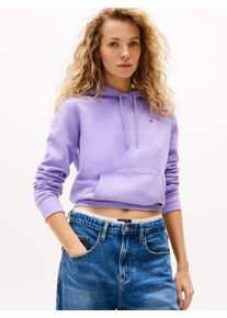 Tommy Jeans Damen Hoodie "TJW REG S FLAG HOODIE"ophelia lila, casual, Gr. XL, unifarben, Sweatware, Obermaterial: 80% Baumwolle, 20% Polyester,