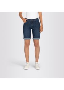 MAC Damen Bermudasn. basic wash, casual, Gr. 42, Denim/Jeans, Obermaterial: 97% Baumwolle, 3% Elasthan, Hosen, aus sehr leichter, sommerlicher
