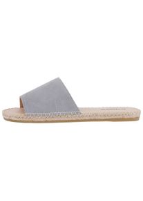 Sandalen Espadrij Plage Velour Damen (Gr 37 |beige/grau)