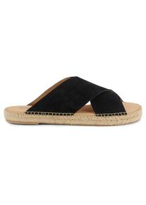 Sandalen Espadrij Croisette Velour Herren (Gr 41 |schwarz/beige)