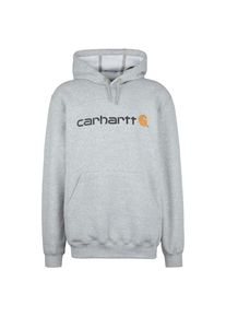 Carhartt Signature Logo Sweatshirt Cotton Hoodie Herren (Gr XXL |grau)