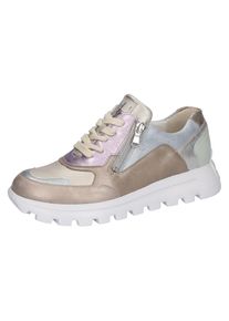 Waldläufer WALDLÄUFER Damen Plateausneaker "H-AJALA", Gr. 5beige, pastell, metallic, Nappaleder, Lackleder, Nubukleder, metallic, modisch, Schuhe, Schnürer,