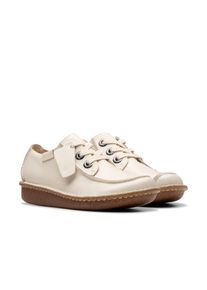 Clarks Damen Schnürschuh "Funny Dream", Gr. 38cream leather, Leder, casual, Schuhe, Freizeitschuh, Halbschuh, Komfortschuh mit Ziernaht