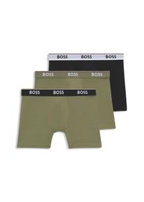 BOSS Herren Boxershorts "BoxerBr 3P Power", Gr. L, bunt, Jersey, Obermaterial: 95% Baumwolle, 5% Elasthan, Unterhosen