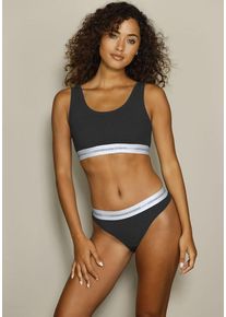 Copenhagen Studios String schwarz Gr. L (40) für Damen. Mit Logobund. Körpernah. Nachhaltig.