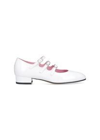 Carel Paris Hohe Schuhe - Mary Jane Pumps "Ariana" In White Patent Leather - Gr. 38 (EU) - in Wei&szlig; - f&uuml;r Damen