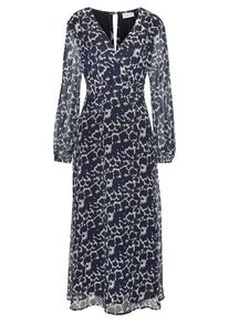 Lascana Maxikleid mehrfarbig Gr. 34 für Damen. Mit Druckknopf und Allover-Druck. Figurumspielend. Nachhaltig.