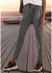 Venice Beach Schlupfhose grau Gr. 34 für Damen. Mit Logodruck. Figurumspielend. Nachhaltig.