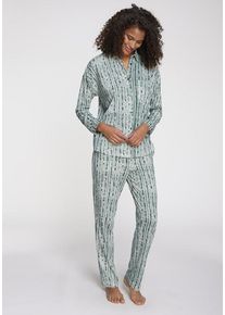 Vivance Dreams Pyjama mehrfarbig Gr. 32/34 für Damen. Mit Allover-Druck. Lässig Geschnitten. Nachhaltig.