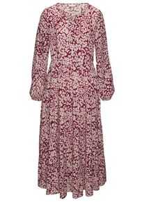 Lascana Maxikleid rot Gr. 34 für Damen. Mit V-Ausschnitt