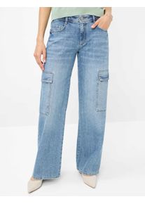 Brax Damen Five-Pocket-Hose Style MORGAN USED REGULAR BLUE, denim blau, Gr. 48