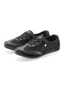 Lascana Sneaker 'Freizeitschuh, Halbschuh mit modischen Spitzendetails' schwarz Gr. 36 für Damen. Mit Spitze