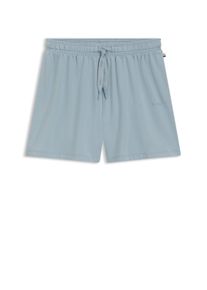 BOSS Damen Pyjamahose "CI_Shorts CW", Gr. Llt, pastblau, Jersey, Obermaterial: 95% Baumwolle, 5% Elasthan, Basic, Hosen, mit BOSS Logoschriftzug