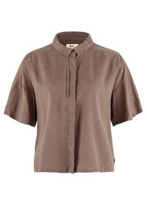 Fjällräven Hemd Fjällräven Övik Hemp Camp Shirt S/S Damen (Gr L |braun)