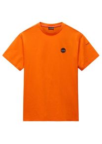 T-Shirt Napapijri S-Badge S/S Herren (Gr M |orange)