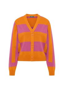 Tranquillo Strickjacke im Colour Block-Design Pullover Damen (Gr L |orange)