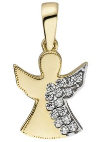 Jobo Damen Ketten-Anhänger "Anhänger Engel Schutzengel", Gelbgold 333, gold, Gelbgold 333, Schmuckanhänger, 333 Gold mit 15 Zirkonia