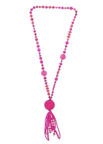 Damen Lange Kette "Magic Drop", pink, Basic, Collezione Alessandro, Glas, Halsketten, mit facettierten Glasperlen