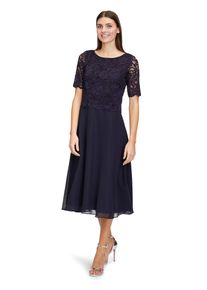 Vera Mont Damen Cocktailkleid "Vera Mont Cocktailkleid mit Spitze", blau, feminin, Gr. 52, Obermaterial: 100% Polyester. Futter: 100% Polyester.,