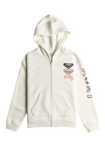 Roxy Kinder Kapuzensweatjacke "Surf Feeling", beige, Gr. 4, 60% Baumwolle, 40% Polyester, Sweatjacken