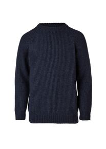 Cleptomanicx Herren Strickpullover "Big Ben", blau, casual, Gr. L, unifarben, 80% Wolle, 20% Polyamid, Pullover, im trendigen Ripp-Strick-Design