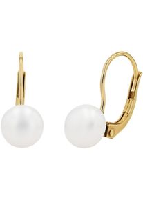 Amor Damen Paar Ohrhänger "9166480", Gelbgold 375-Perlen, gold, Gelbgold 375, Perlen, Ohrringe, Made in Germany - mit Süßwasserzuchtperle