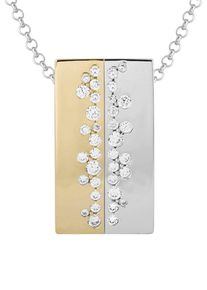 Firetti Damen Kette mit Anhänger "Schmuck Geschenk Silber 925 Halsschmuck Halskette", Silber 925 (Sterlingsilber), L: 47cm B: 1,7mm, gelb, Silber 925