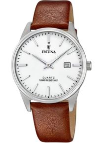 Festina Damen Quarzuhr, braun, Armbanduhren, Armbanduhr, Herrenuhr, Damenuhr, Edelstahlarmband, Datum