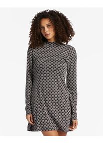Billabong Damen Strickkleid "Everleigh Mock", schwarz, Gr. S, 3% Elasthan, 43% Polyester, 54% Viskose, Kleider