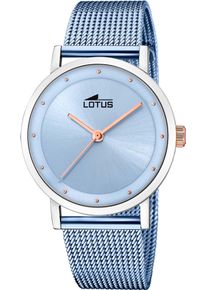 Lotus Damen Quarzuhr, blau, Armbanduhren, Armbanduhr, Damenuhr, Edelstahlarmband